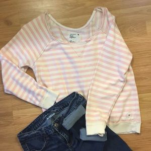 Off the shoulder sweater! American Eagle
